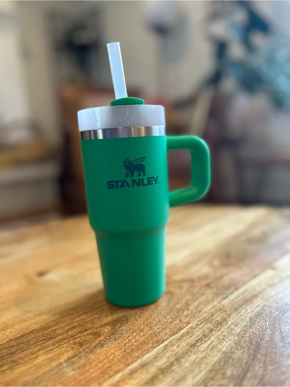 NWOT- Stanley Quencher H2.O - 14 oz - Green Travel Tumbler with Handle & Straw - Picture 4 of 5